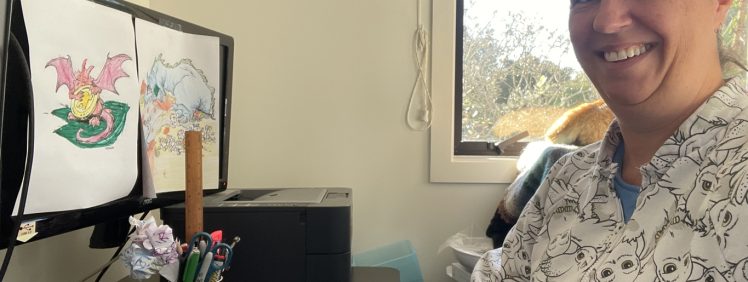 writing at my desk